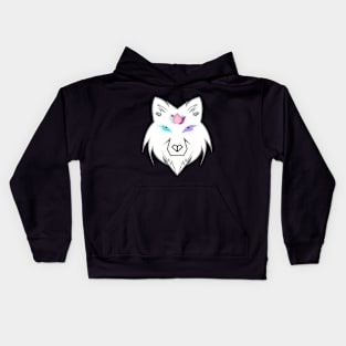 Wolf with Lotus sigil Kids Hoodie